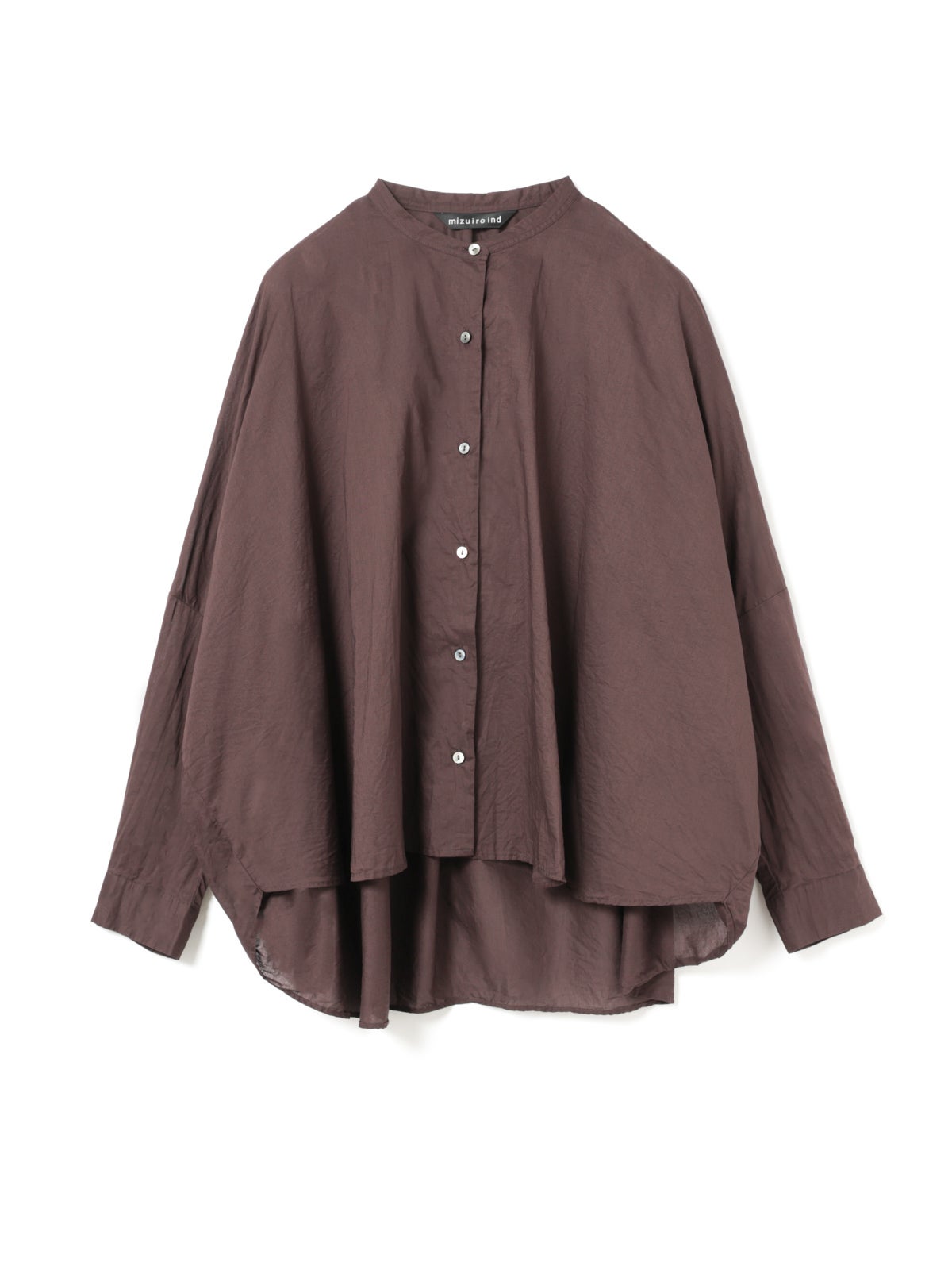 mizuiro ind 　バックギャザーワイドシャツ
