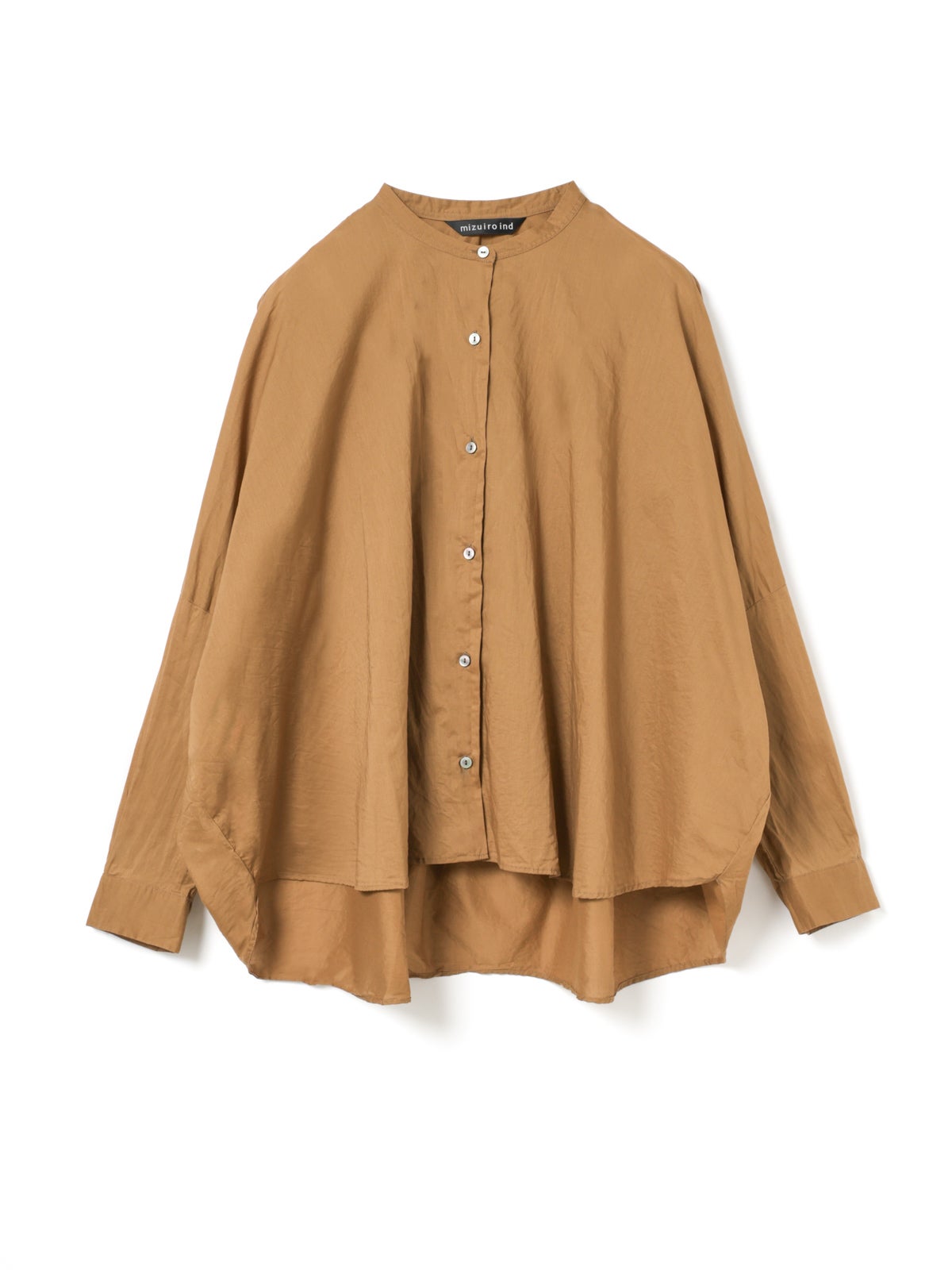 mizuiro ind 　バックギャザーワイドシャツ