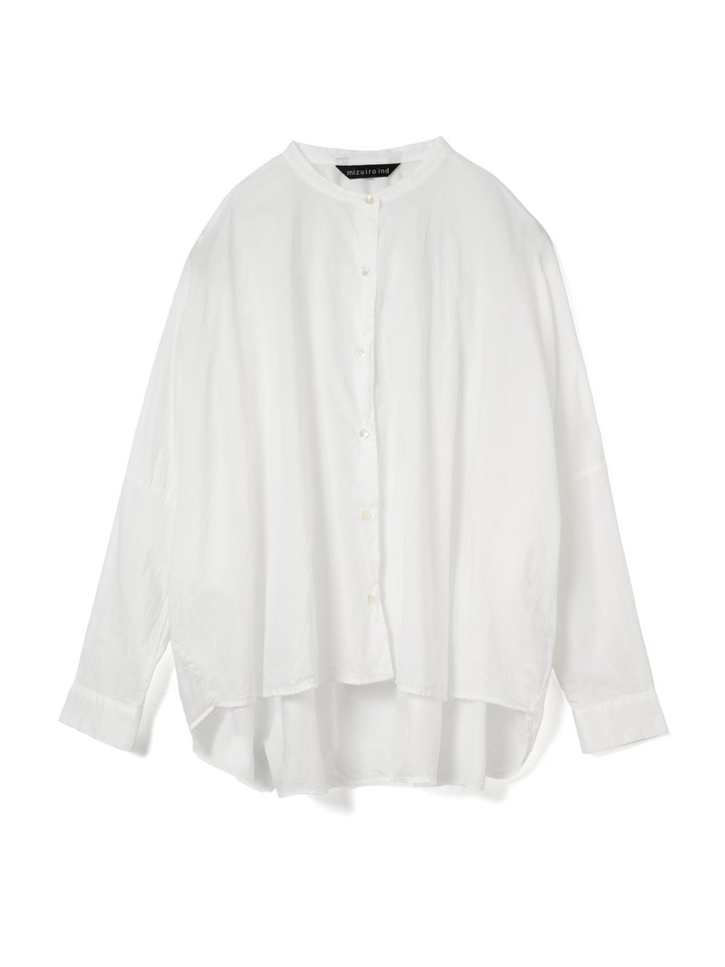 mizuiro ind バックギャザーワイドシャツ