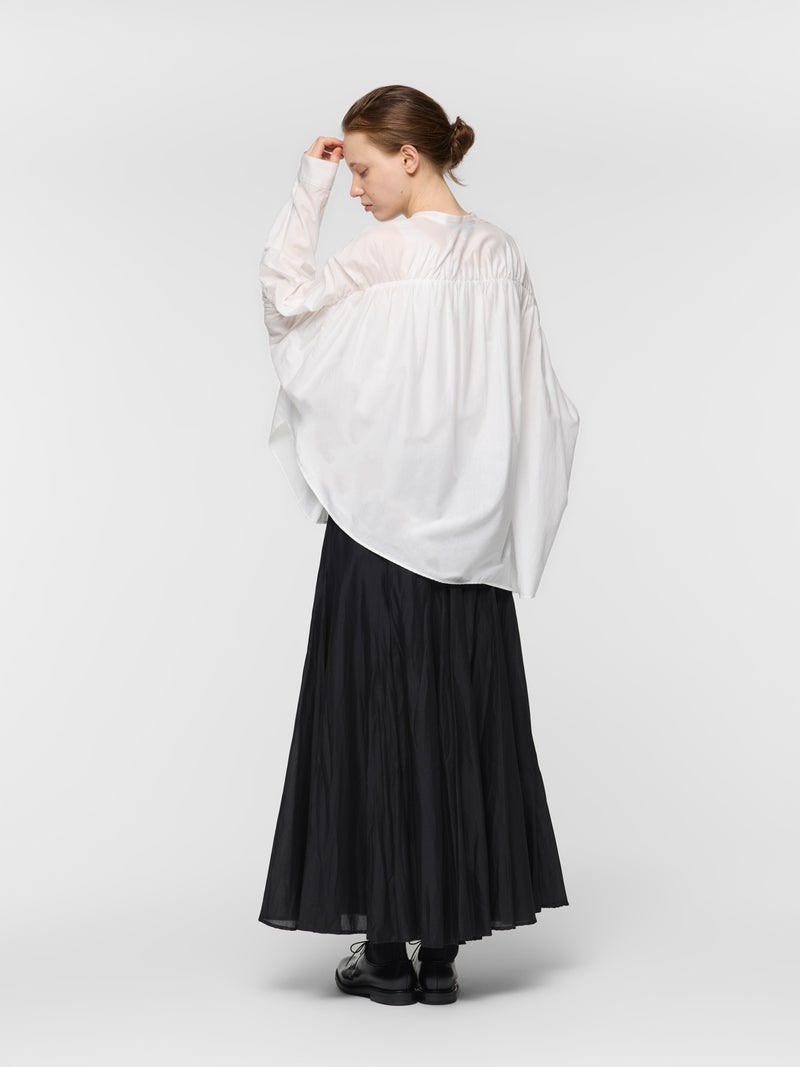 mizuiro ind バックギャザーワイドシャツ ディテール