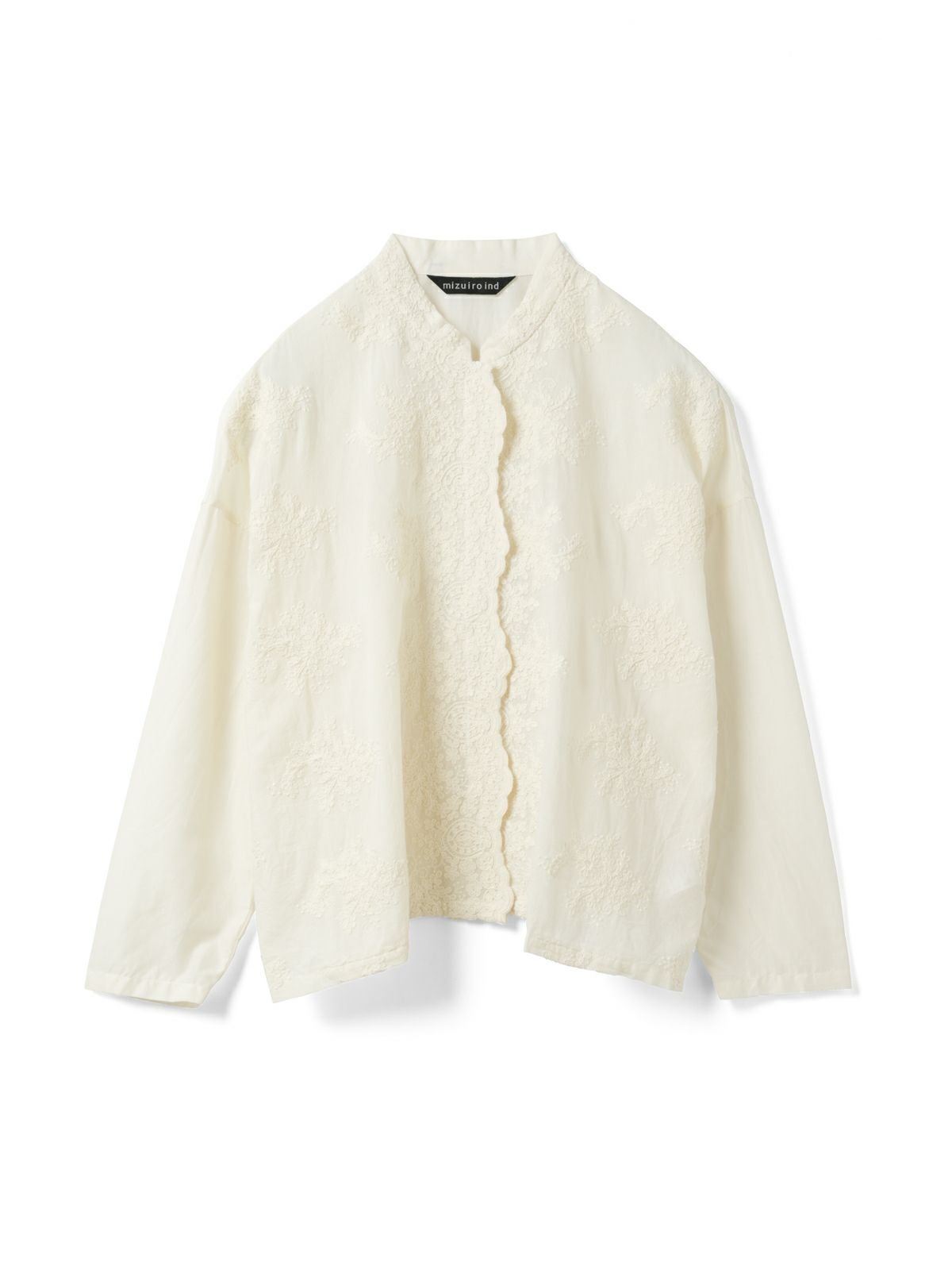 mizuiro ind レーススタンドカラーワイドシャツ｜ MARcourt ONLINE