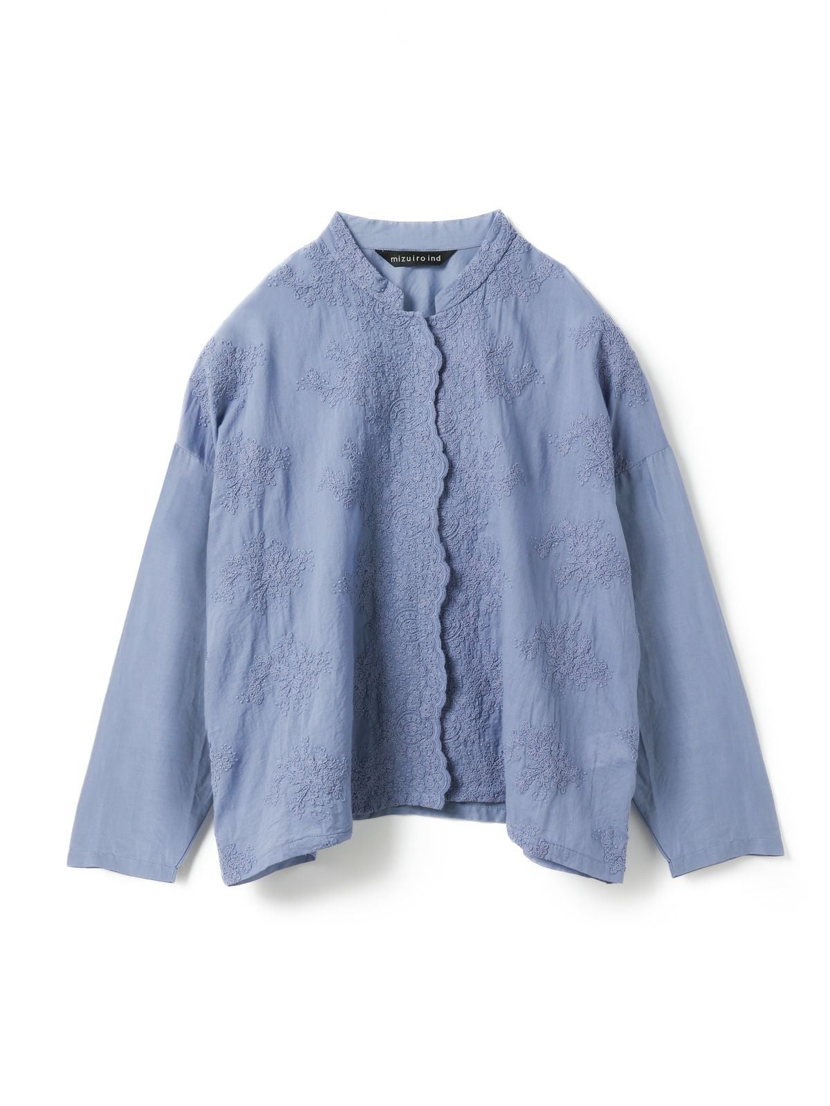 mizuiro ind レーススタンドカラーワイドシャツ｜ MARcourt ONLINE