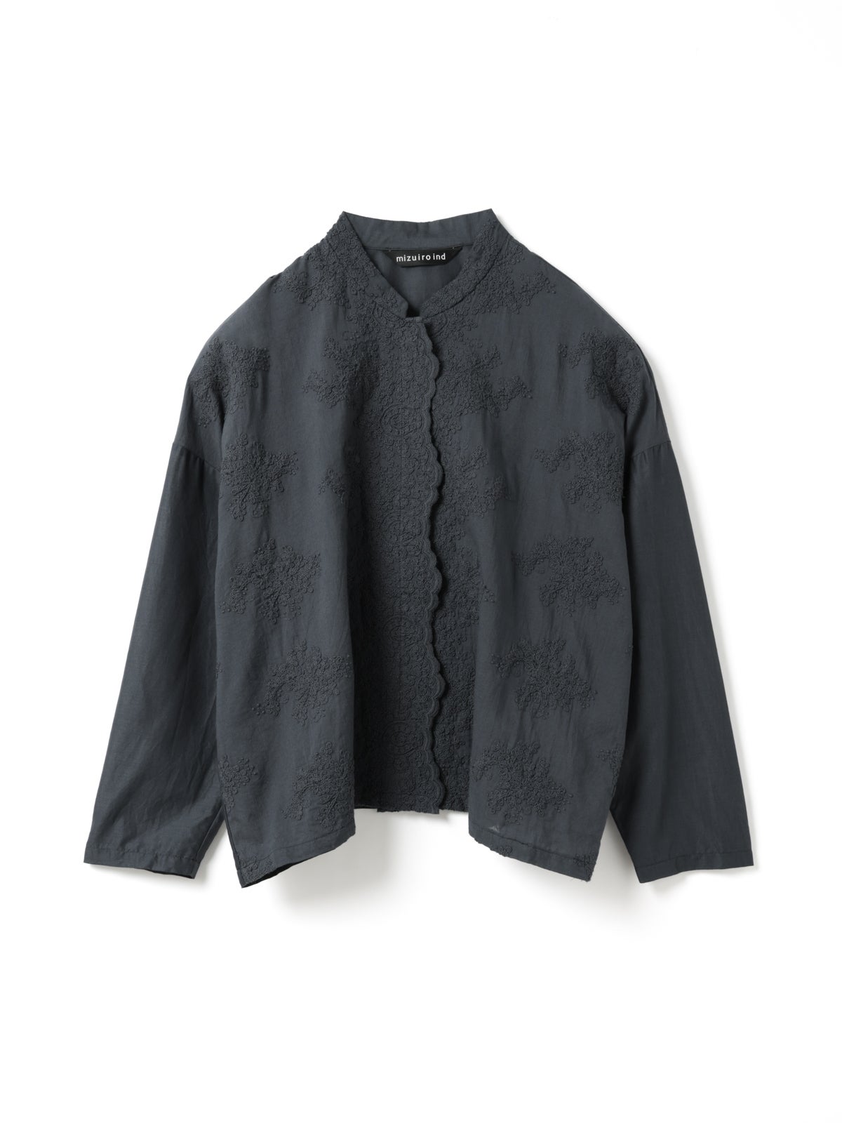 mizuiro ind レーススタンドカラーワイドシャツ｜ MARcourt ONLINE