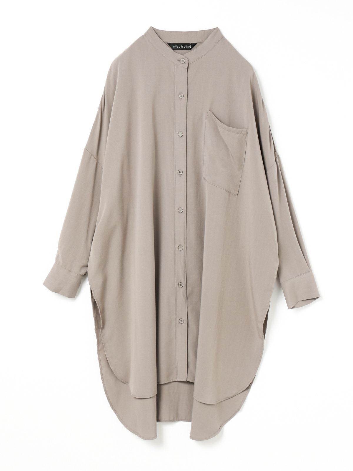 mizuiro ind バンドカラーロングシャツ｜ MARcourt ONLINE STORE