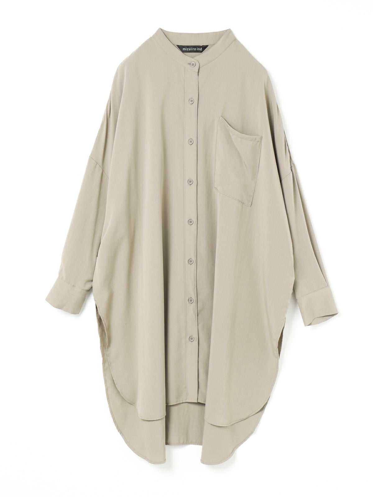 mizuiro ind バンドカラーロングシャツ｜ MARcourt ONLINE STORE