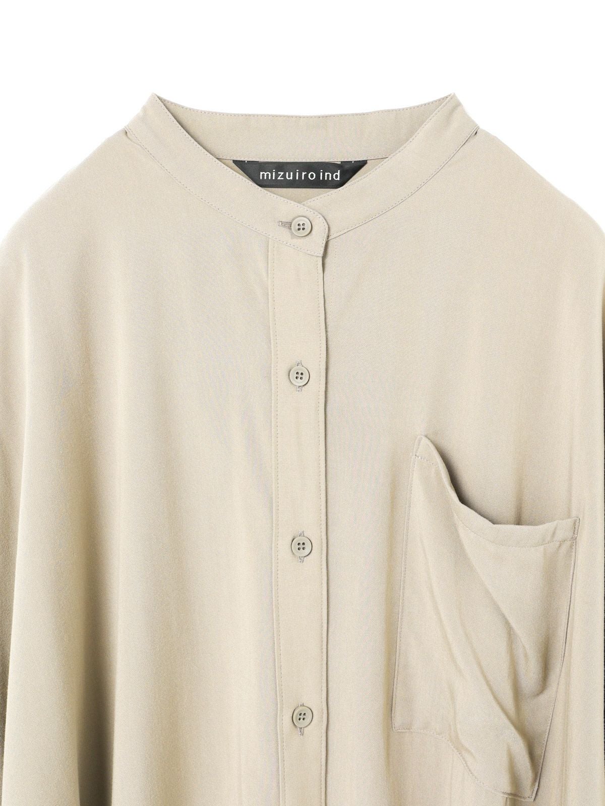mizuiro ind バンドカラーロングシャツ｜ MARcourt ONLINE STORE