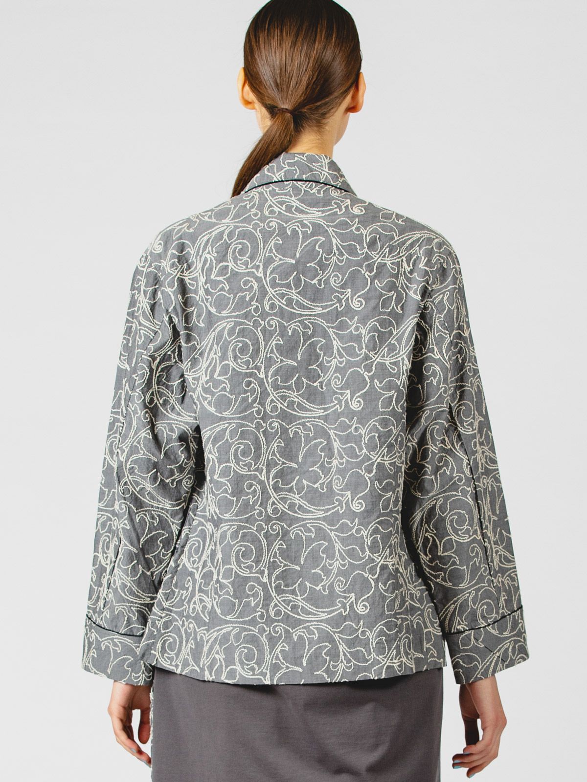 MIDIUMISOLID 刺繍ショールカラージャケット[A]｜ MARcourt ONLINE