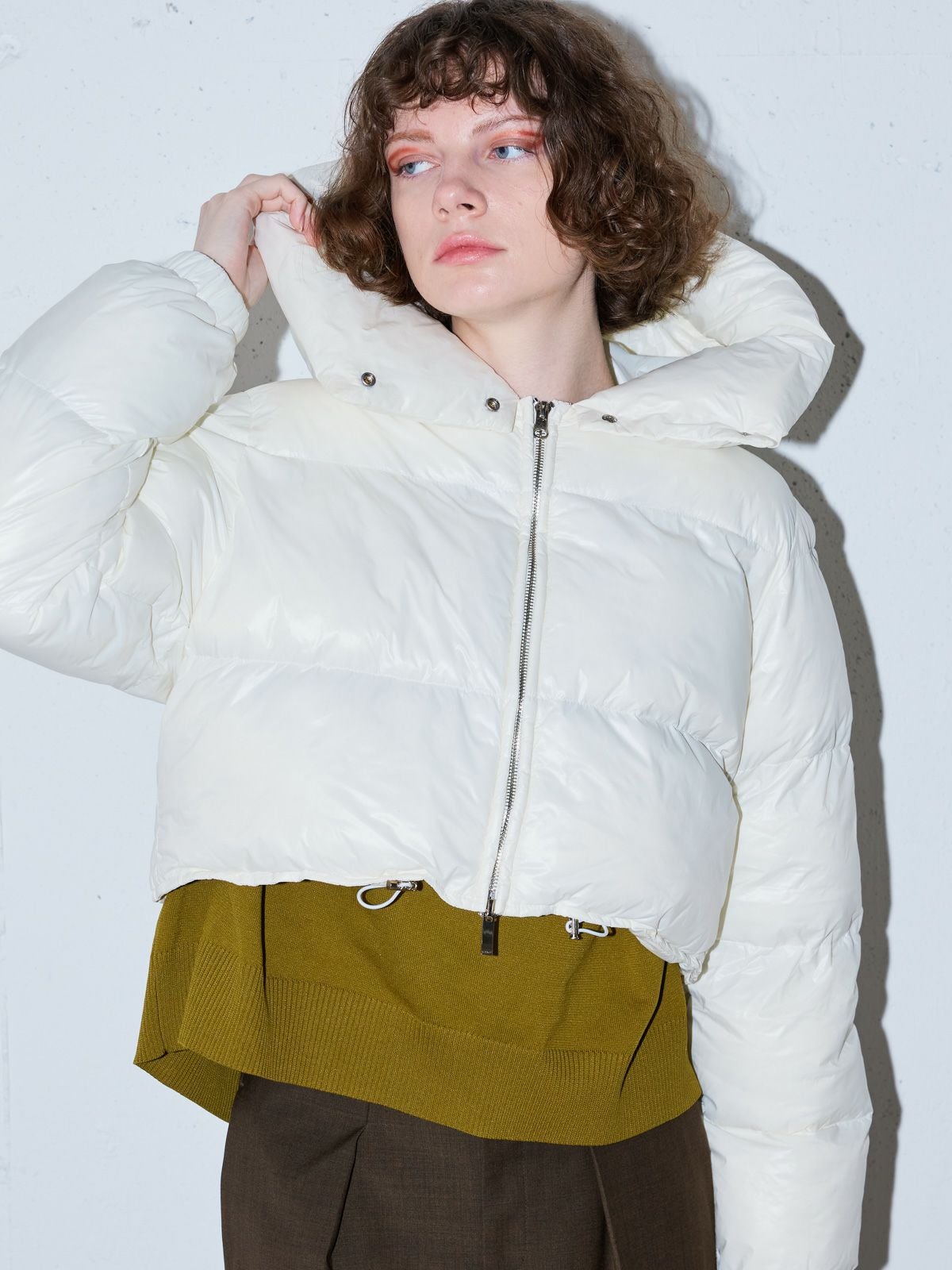 MIDIUMISOLID for Ladies フーデッドパディングブルゾン(3-1457/3-1458