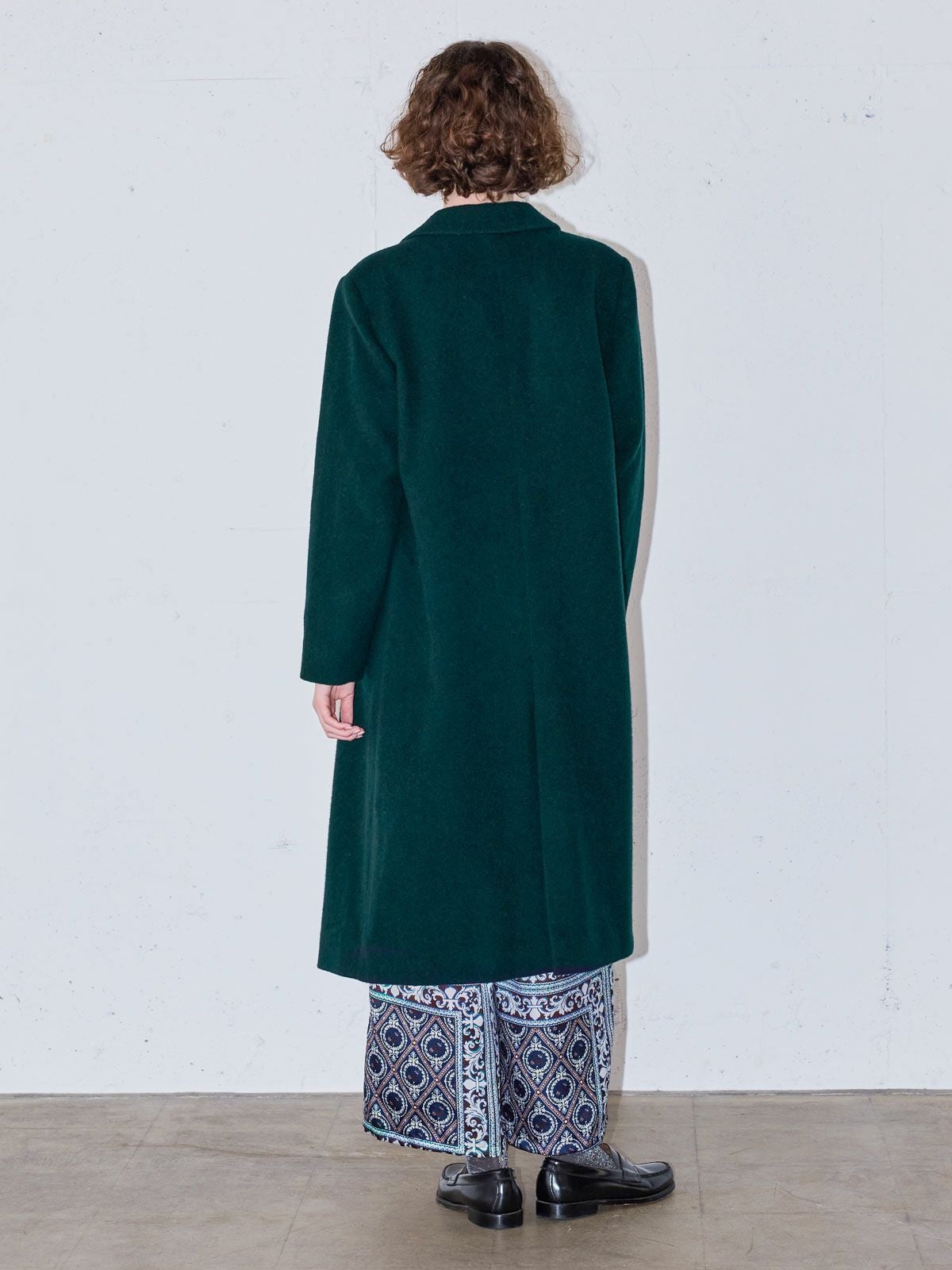 MIDIUMISOLID for Ladies ピークドラペルロングコート(3-1496/3-1497/3