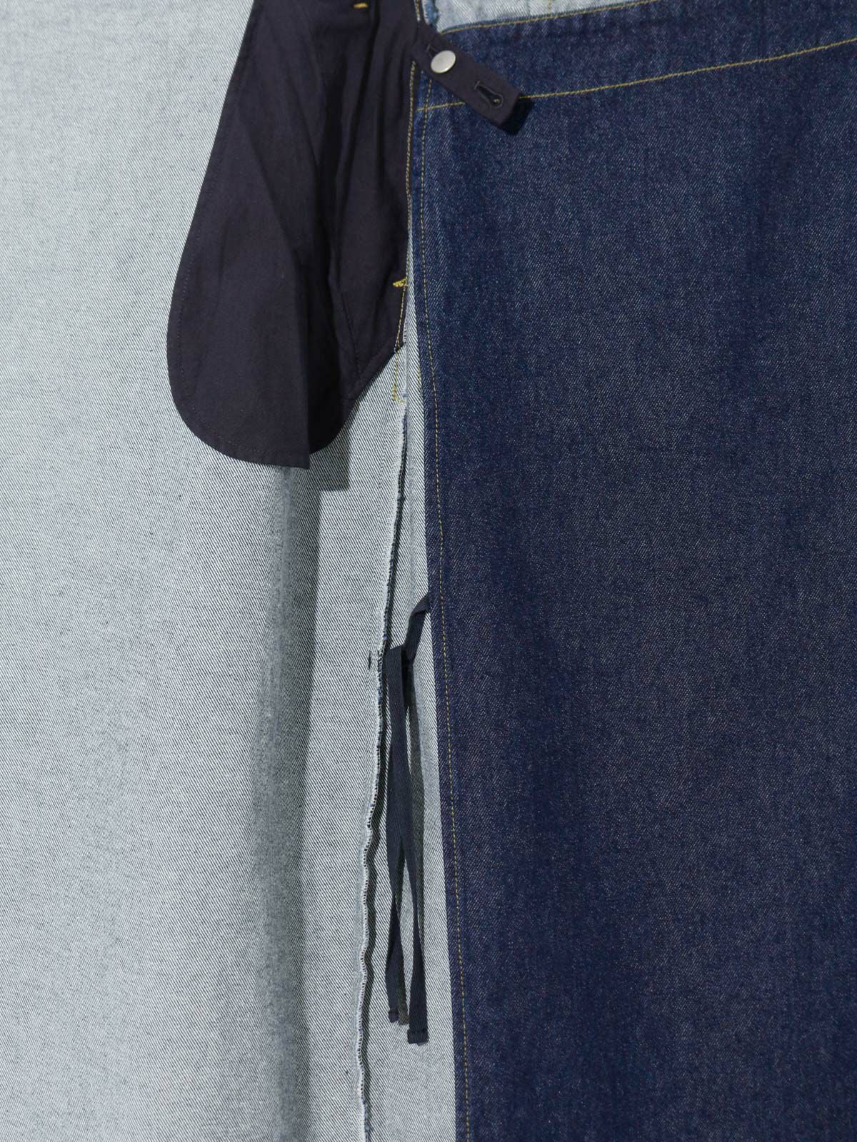 MIDIUMISOLID for Ladies デニムラップスカート(インディゴ)[A