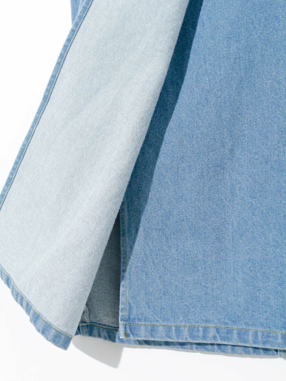 MIDIUMISOLID for Ladies デニムラップスカート(ブルー)[A]｜ MARcourt