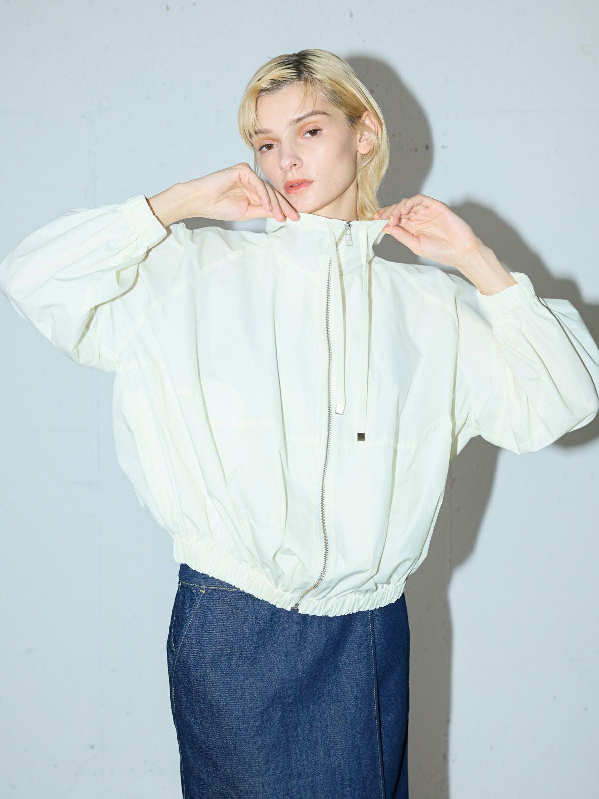 MIDIUMISOLID for Ladies ハイネックジップアップブルゾン【3-1164