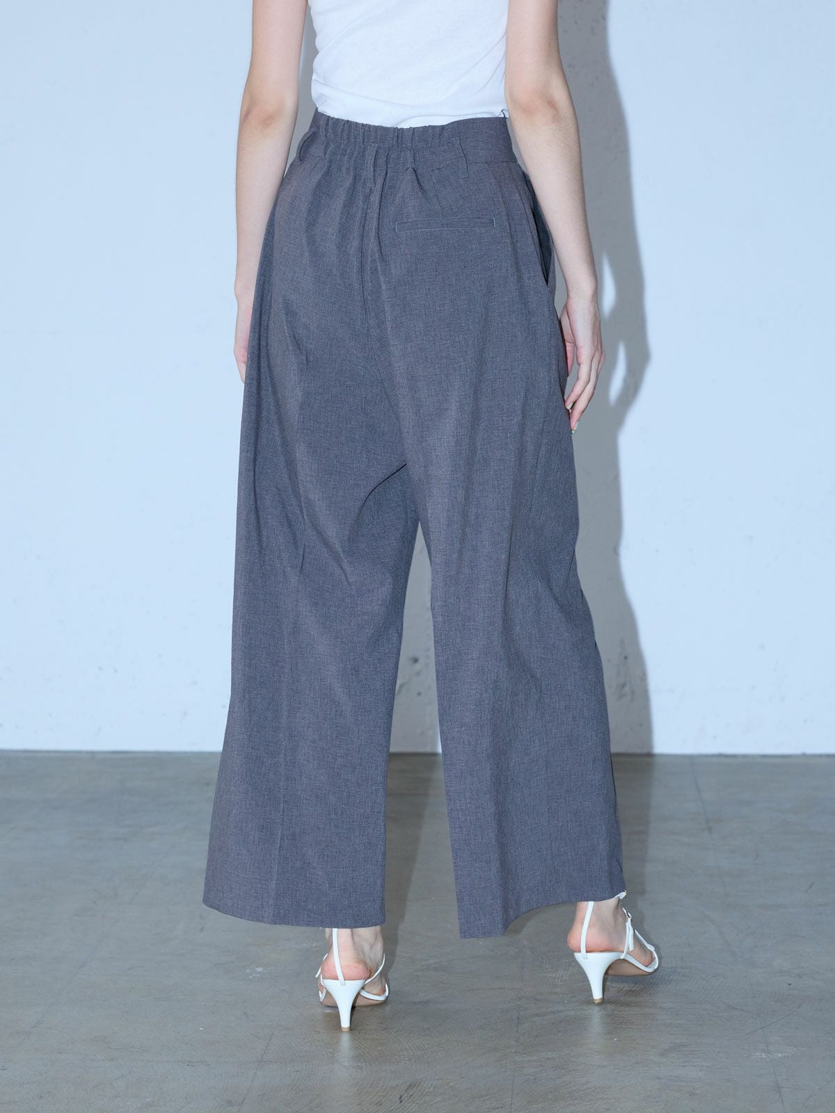 洋楽 V.A. MIDIUMISOLID for Ladies ハイウエストタックパンツ【3-1322