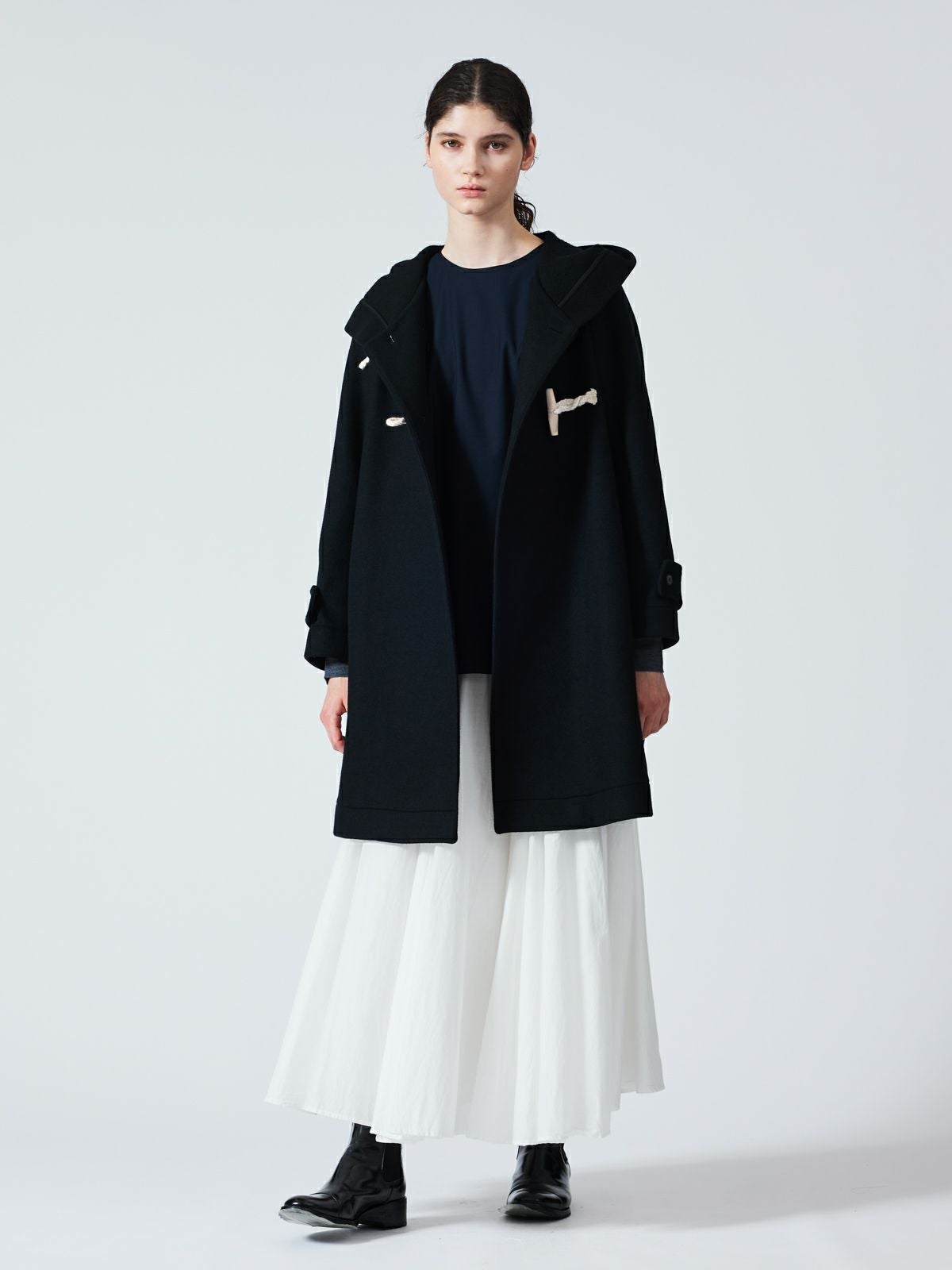 mizuiro ind Aラインフード付きコート｜ MARcourt ONLINE STORE