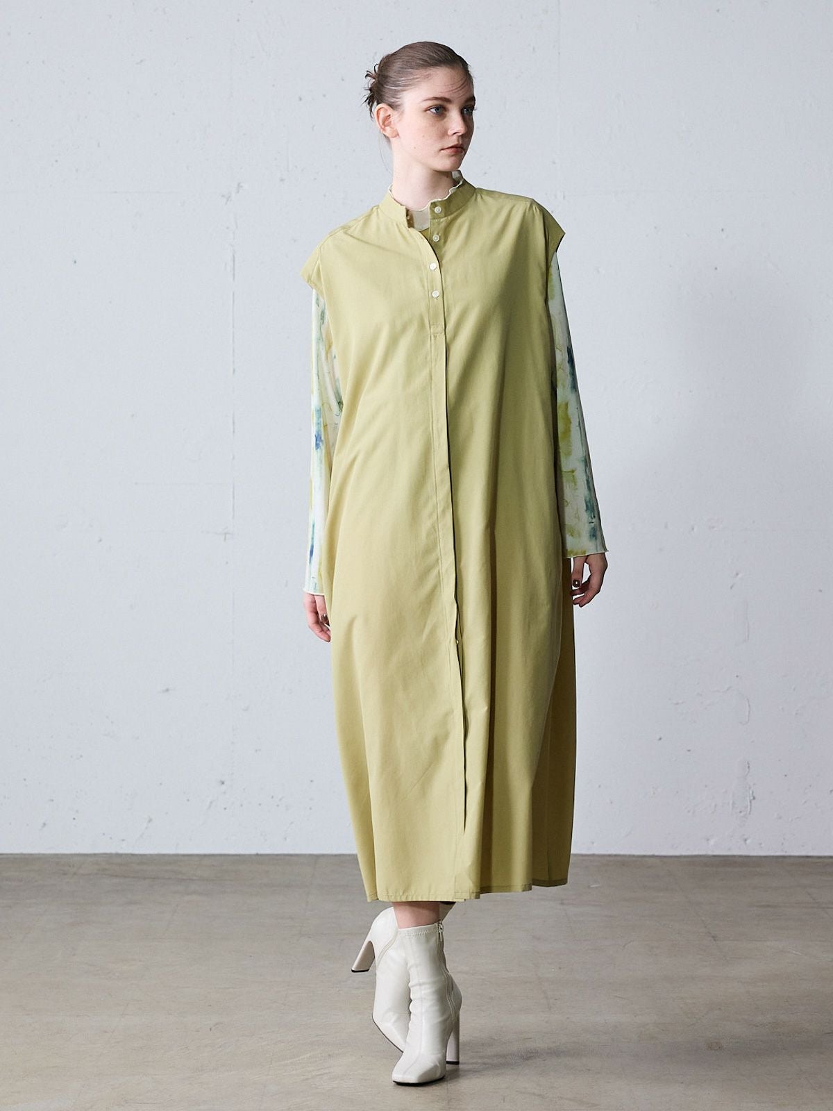 MIDIUMISOLID x Healthy DENIM ティアードワンピース Lychee【3-8265