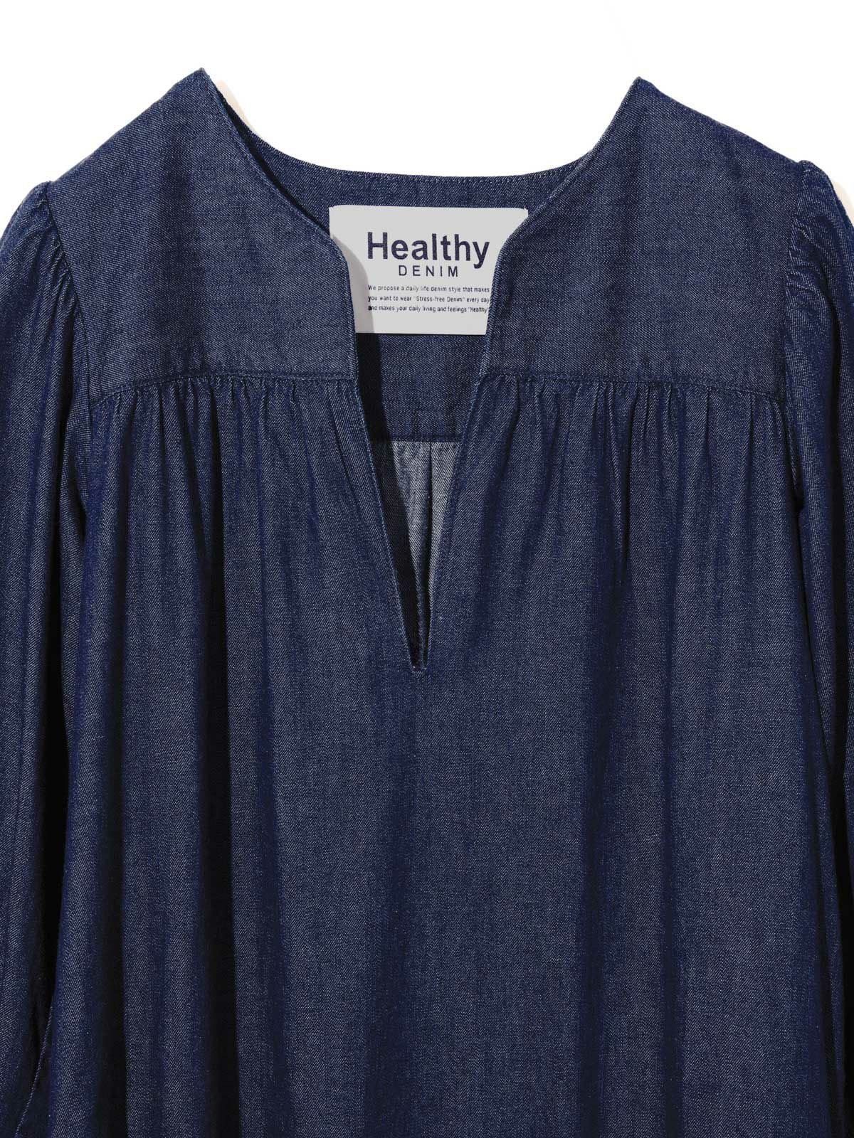 MIDIUMISOLID x Healthy DENIM ティアードワンピース Lychee【3-8265