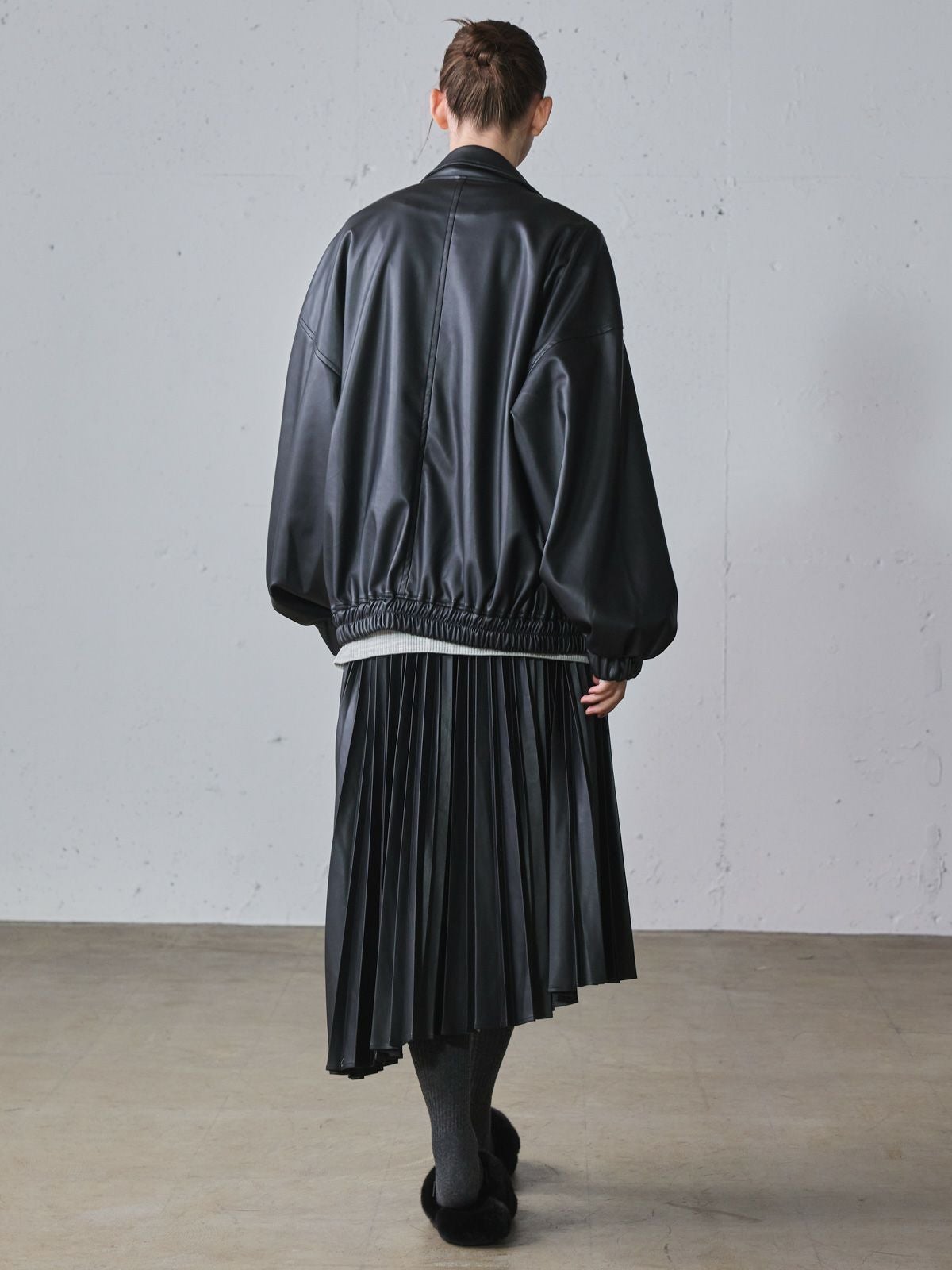 MIDIUMISOLID オーバーサイズシンセティックレザーブルゾン｜ MARcourt