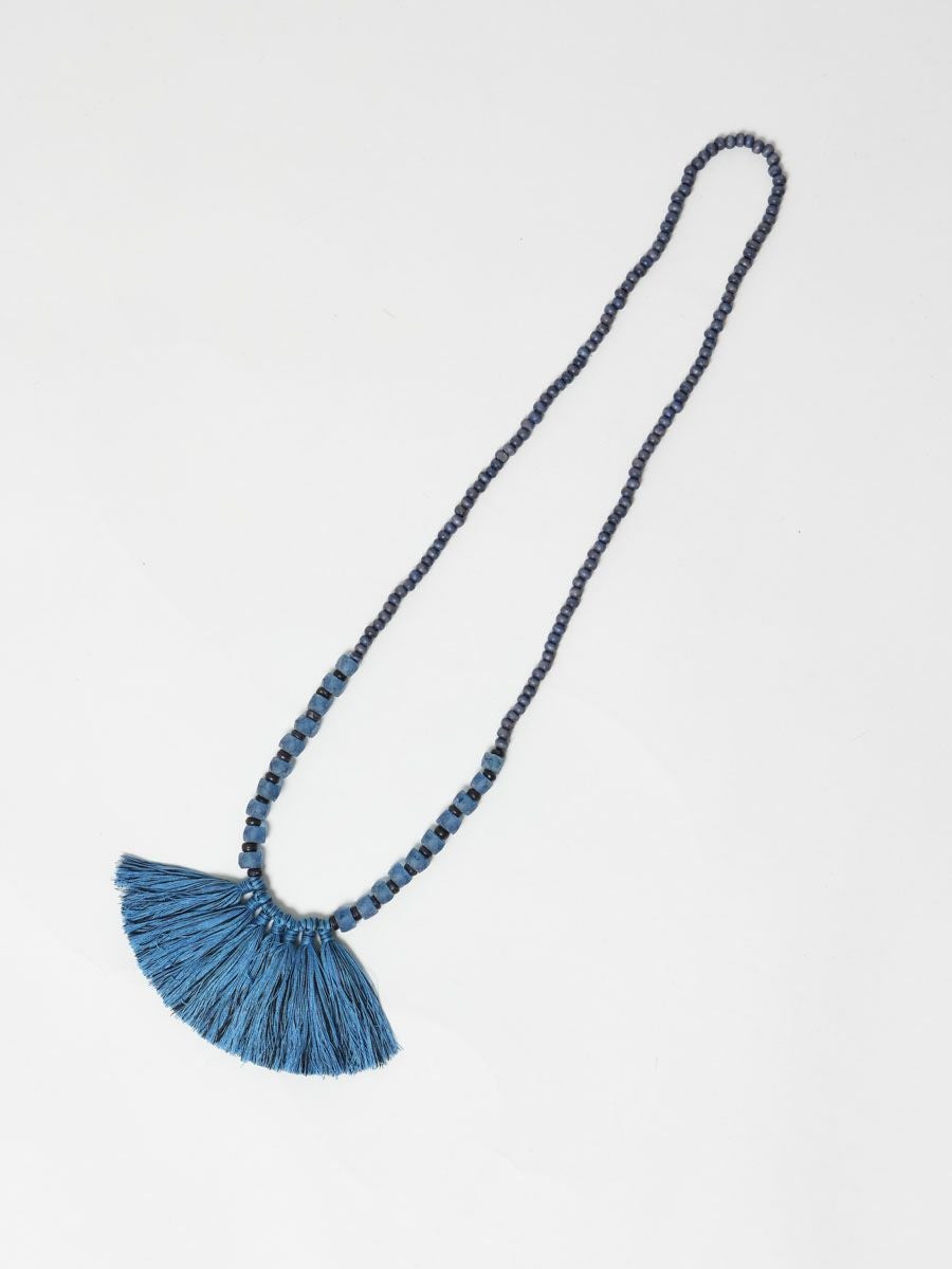 RINDU ZAFRAN NECKLACE タッセルガラスビーズネックレス｜ MARcourt