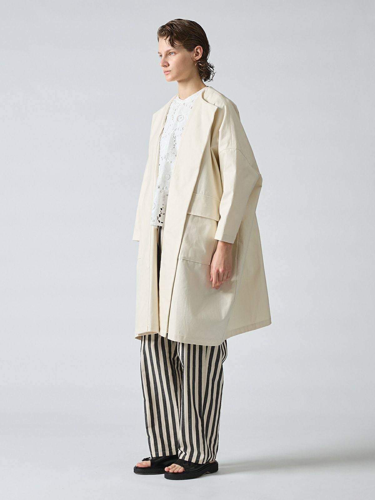 mizuiro ind クルーネックワイドコート｜ MARcourt ONLINE STORE