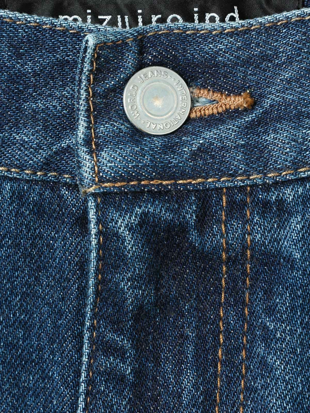 mizuiro ind ハイウエストワイドダメージデニム｜ MARcourt ONLINE