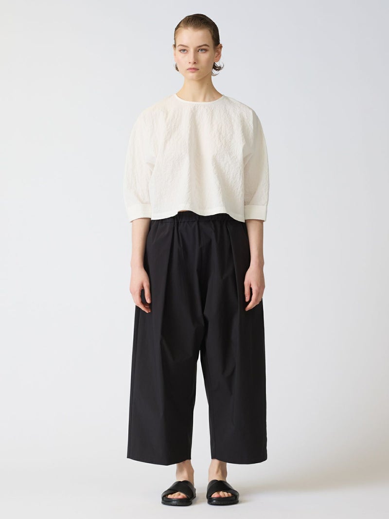 mizuiro ind ハイウエストタックワイドパンツ