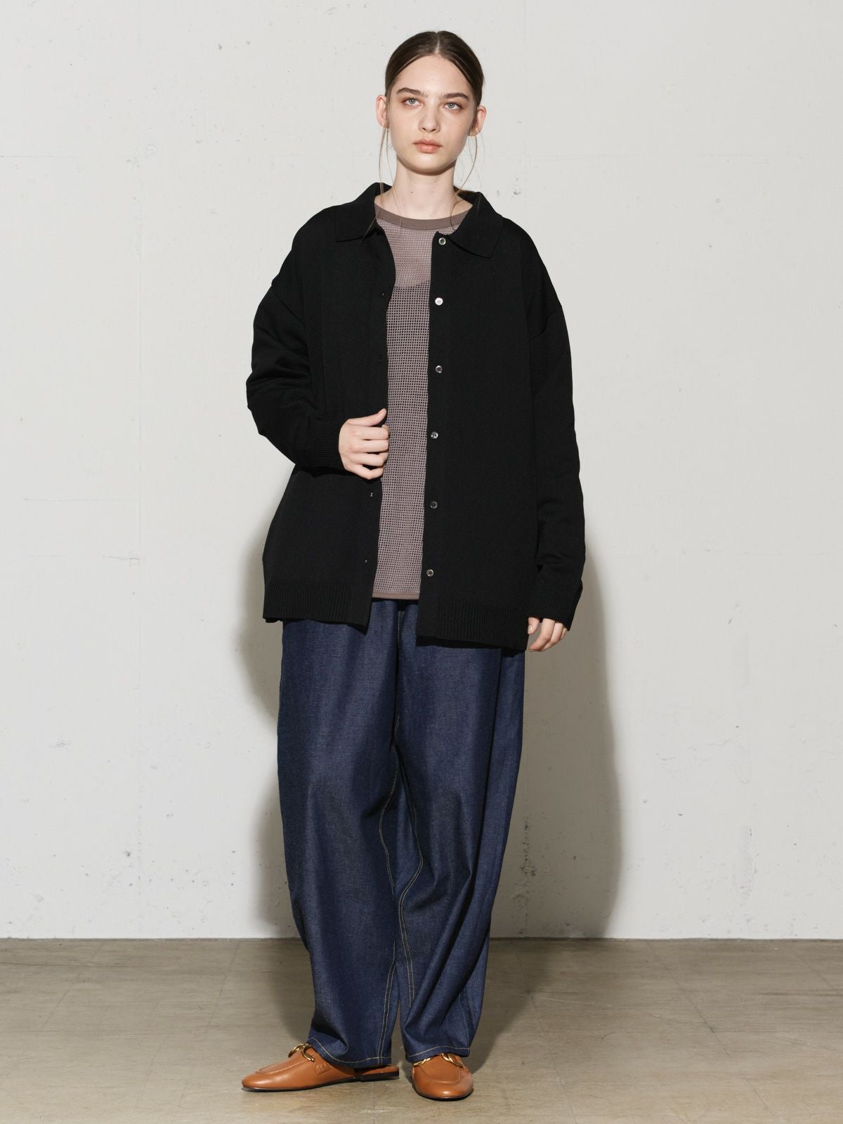 MIDIUMISOLID for Ladies 襟付きカーディガン【4-1073】｜ MARcourt