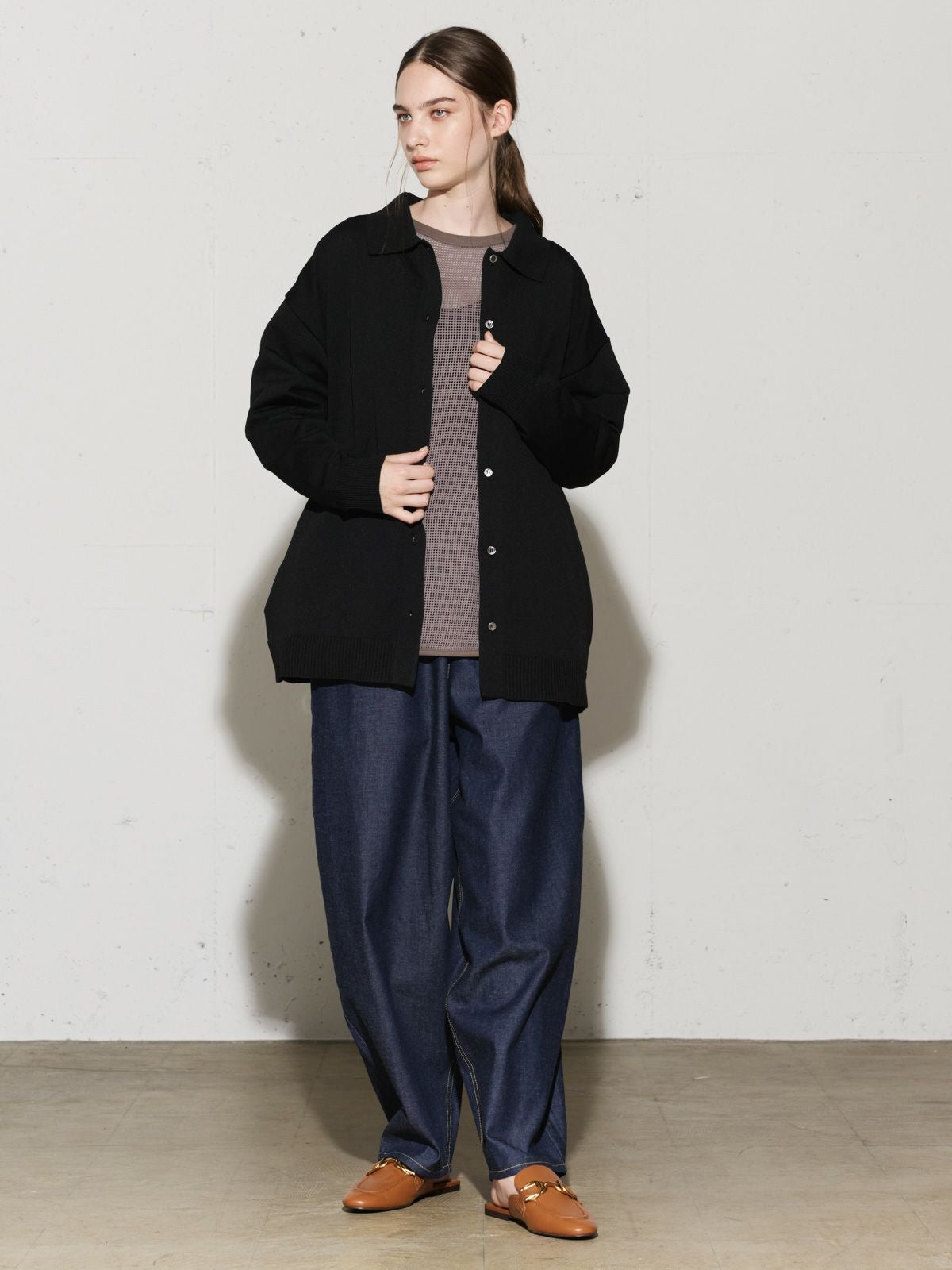 MIDIUMISOLID for Ladies 襟付きカーディガン【4-1073】｜ MARcourt