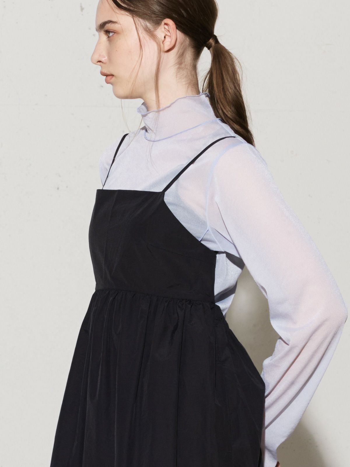 MIDIUMISOLID for Ladies C/NY ティアードキャミソールワンピース[A