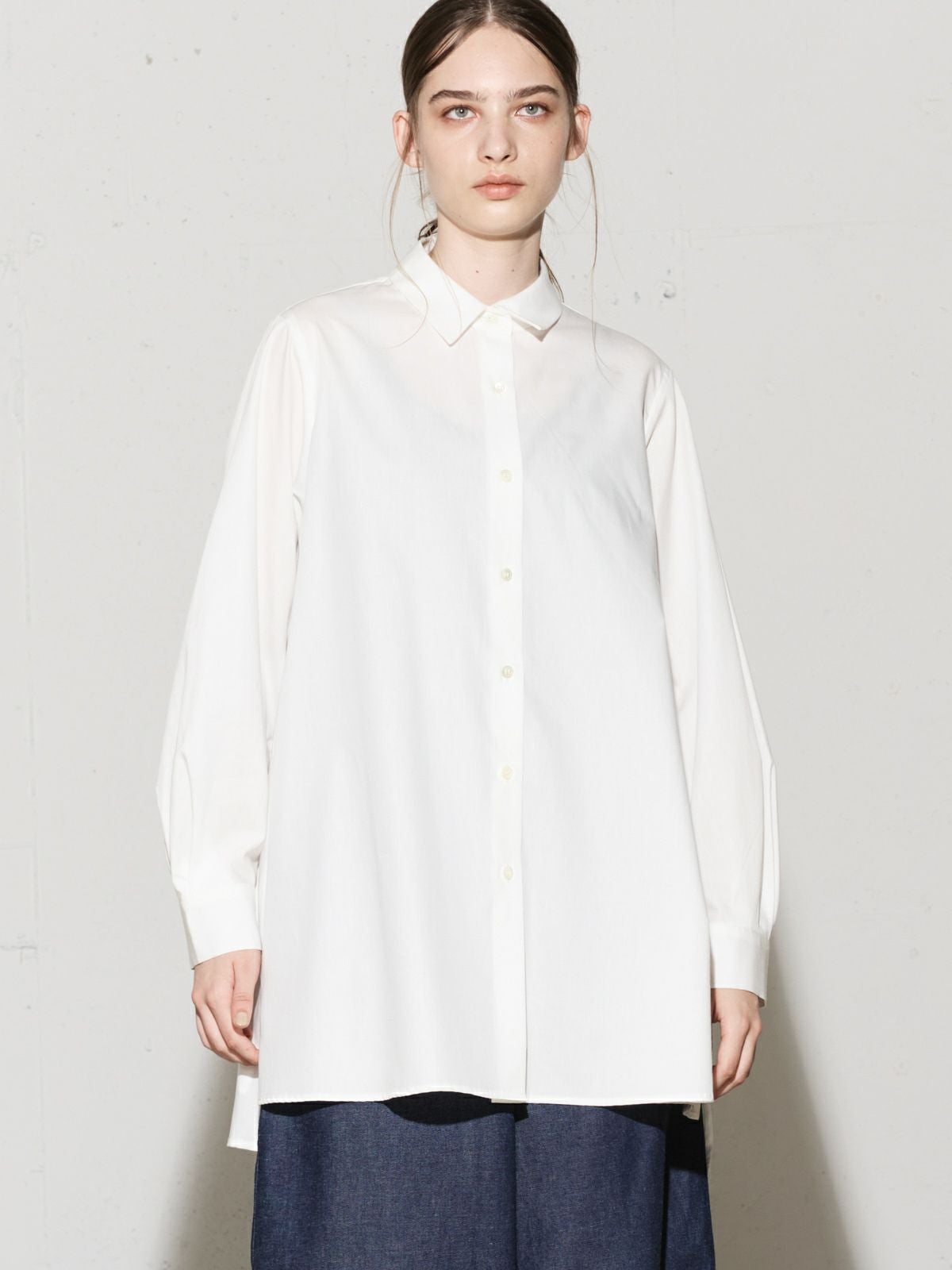 MIDIUMISOLID for Ladies スリットスリーブチュニックシャツ