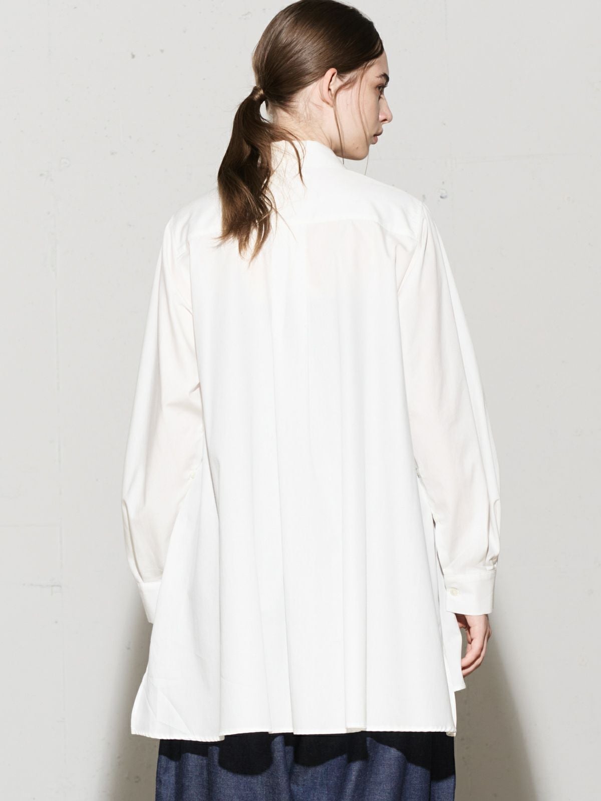 MIDIUMISOLID for Ladies スリットスリーブチュニックシャツ