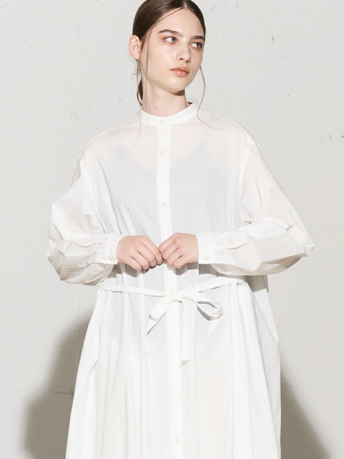 MIDIUMISOLID for Ladies バックボリュームシャツワンピース[A