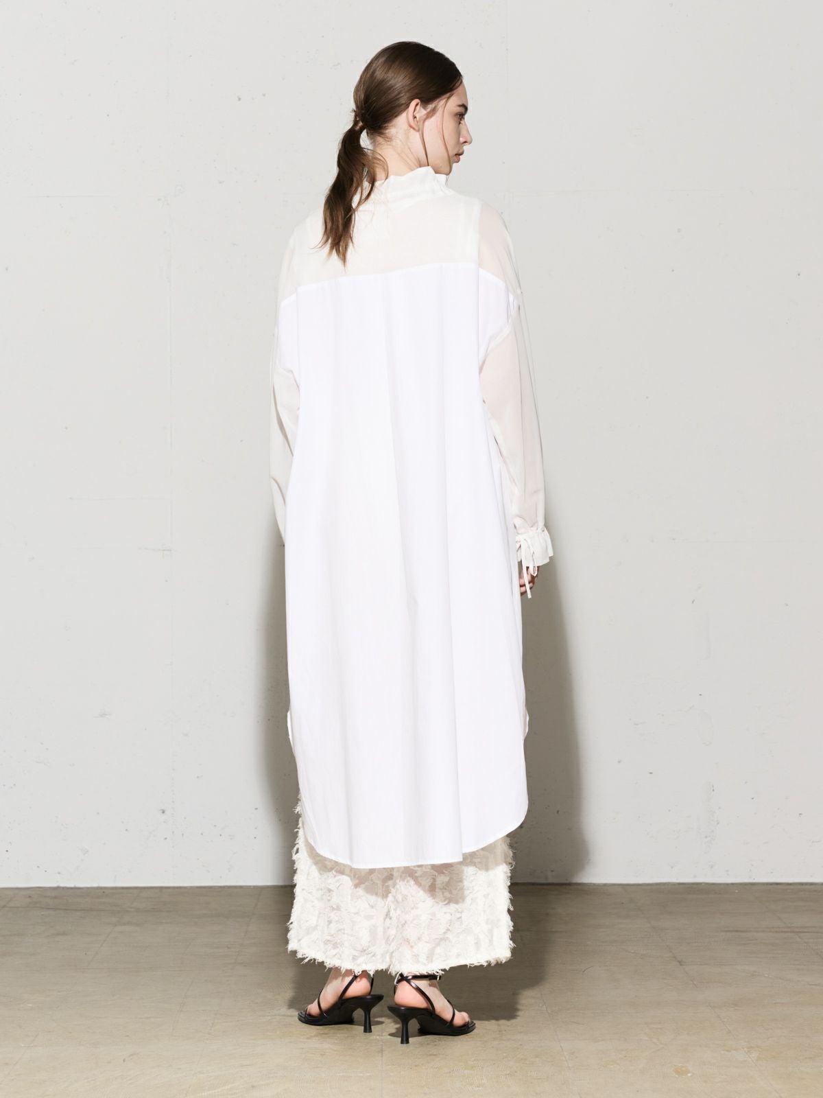 MIDIUMISOLID for Ladies シアー切替シャツワンピース[A]｜ MARcourt