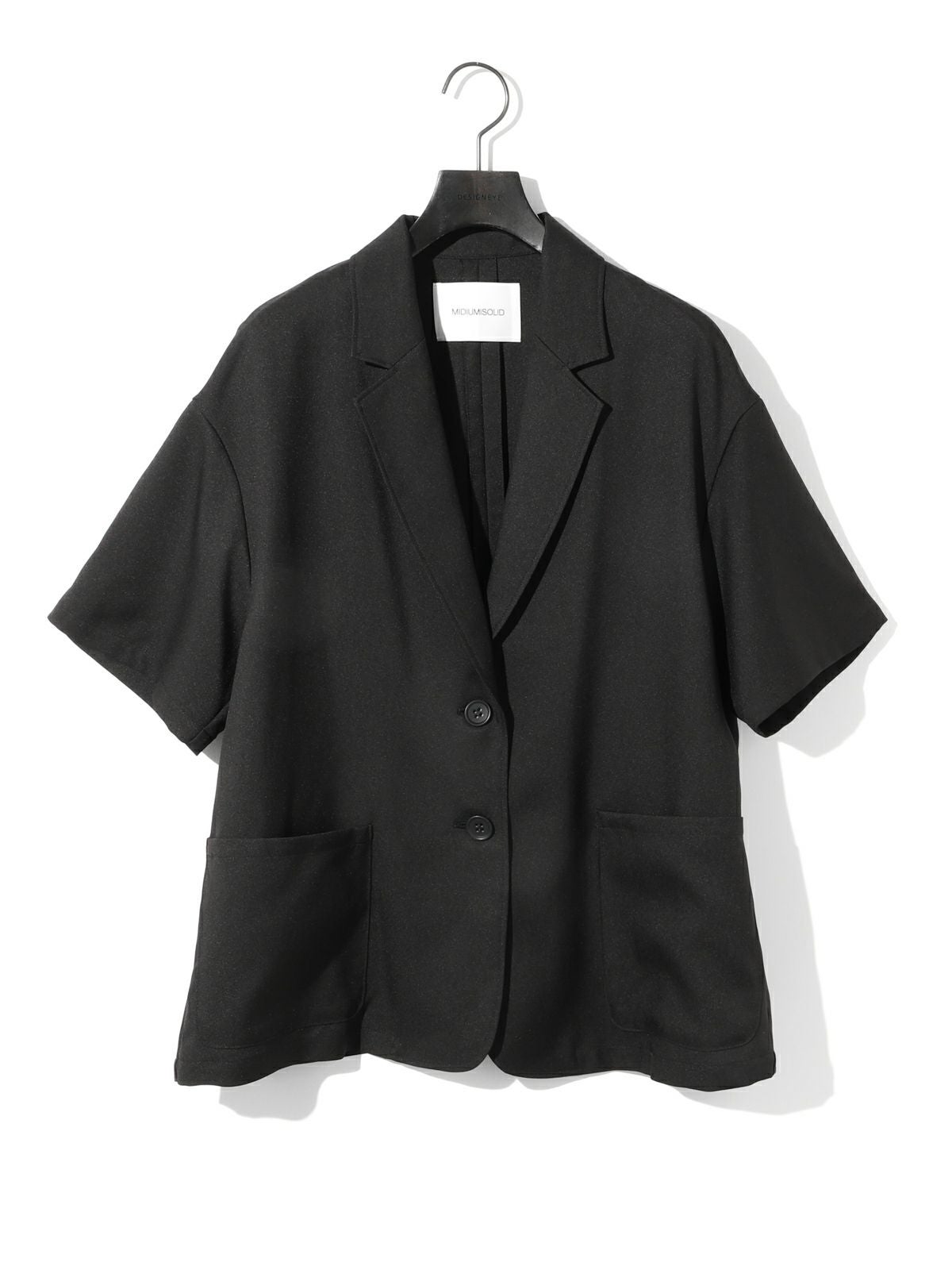 MIDIUMISOLID for Ladies ハーフスリーブテーラードワイドジャケット