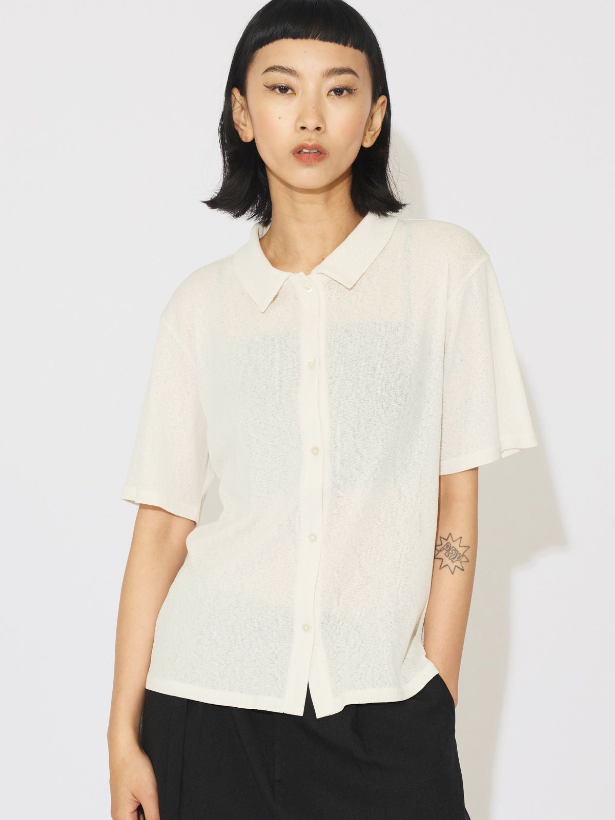 MIDIUMISOLID for Ladies シアーリブポロシャツ[A]｜ MARcourt ONLINE