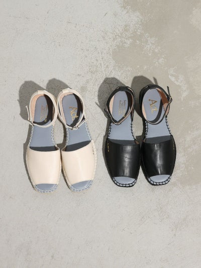 CÉLINE ブラウンレザーエスパドリーユサンダル ACT AVARCA レザー