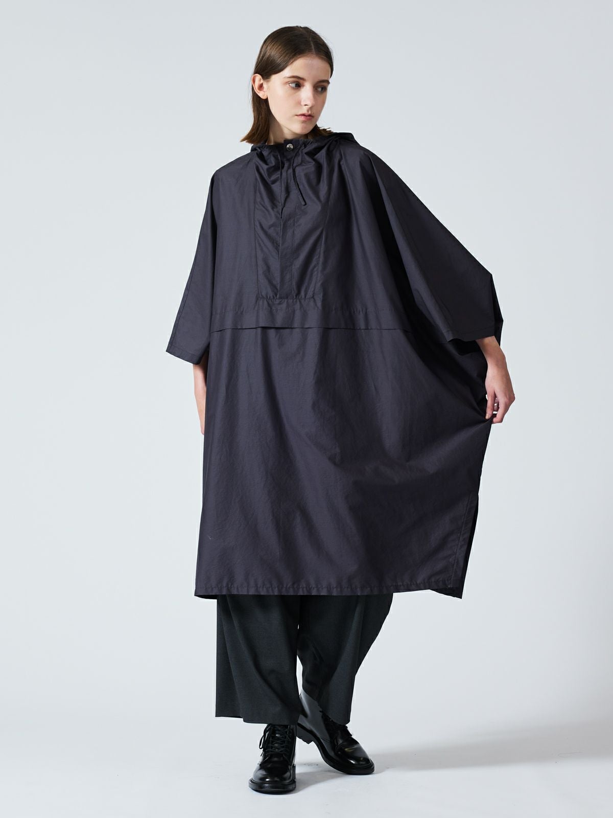 3/9(月)正午販売終了】mizuiro ind フード付きポンチョワンピース