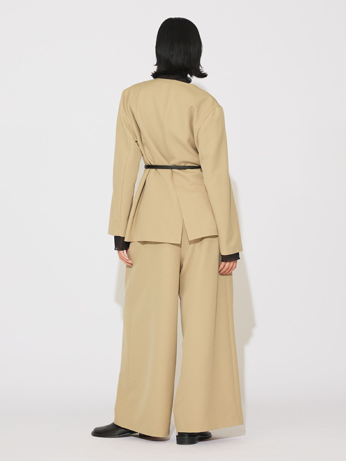 3/9(月)正午販売終了】MIDIUMISOLID for Ladies ベルト付きノーカラー