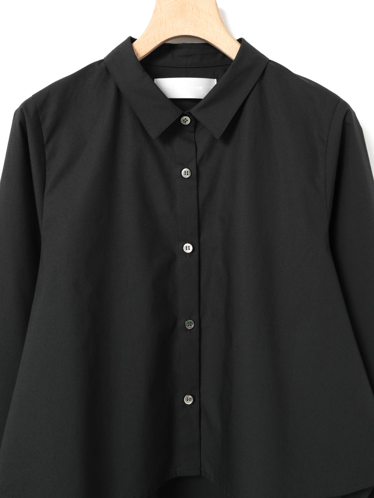 yori フレアシャツ ブラック MARMARMAR バックショートフレアシャツ｜ MARcourt ONLINE STORE