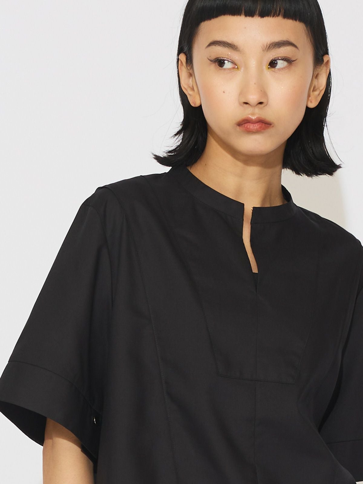 タグ付 MIDIUMISOLID for Ladies トレンチシャツ　ブラウス MIDIUMISOLID for Ladies 2WAYネックブラウス[A]｜ MARcourt ONLINE