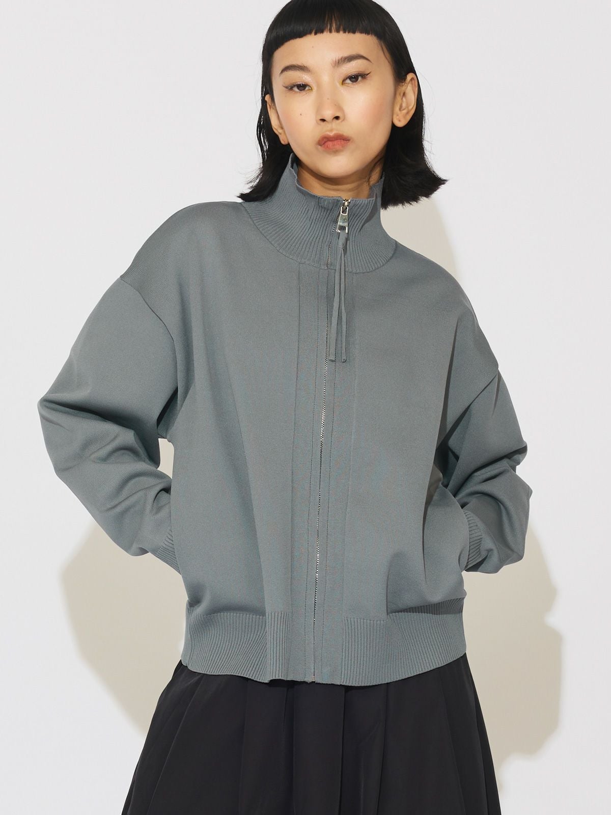 MIDIUMISOLID for Ladies ハイネックジップカーディガン｜ MARcourt