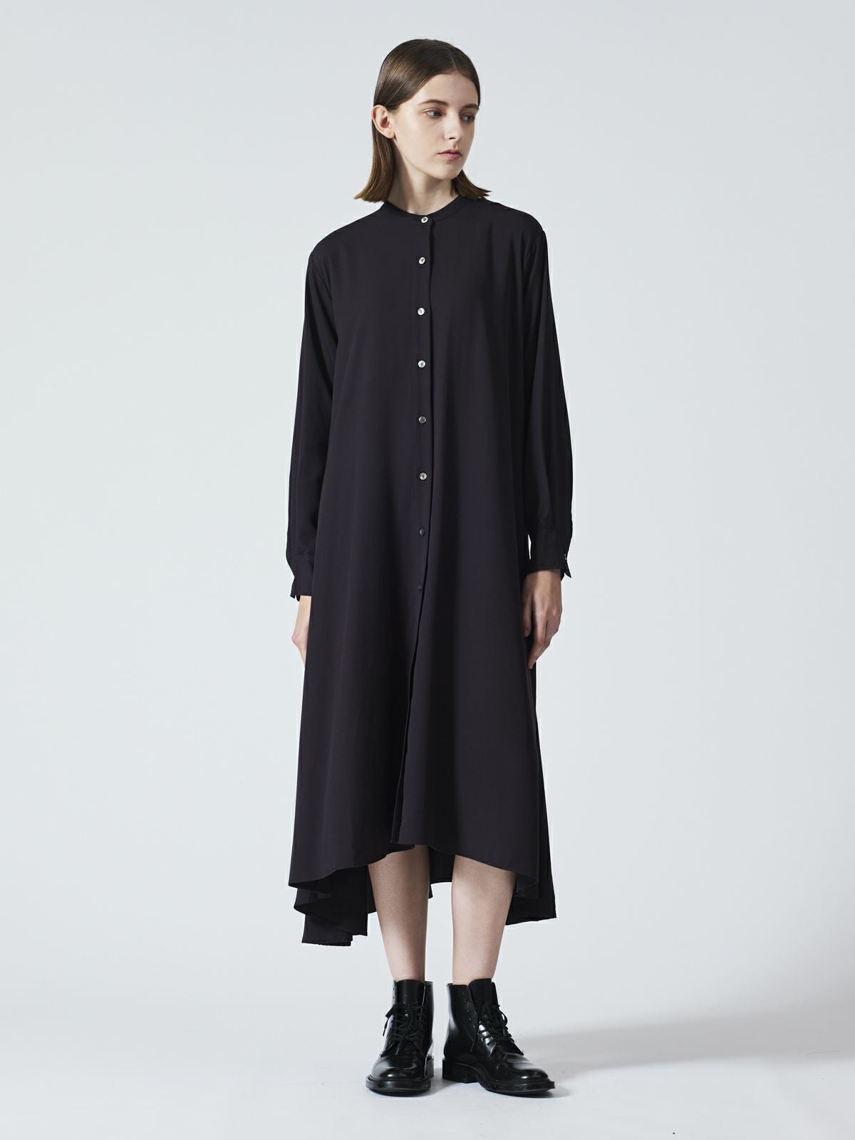 mizuiro ind T/Rスタンドカラーフレアワンピース｜ MARcourt ONLINE