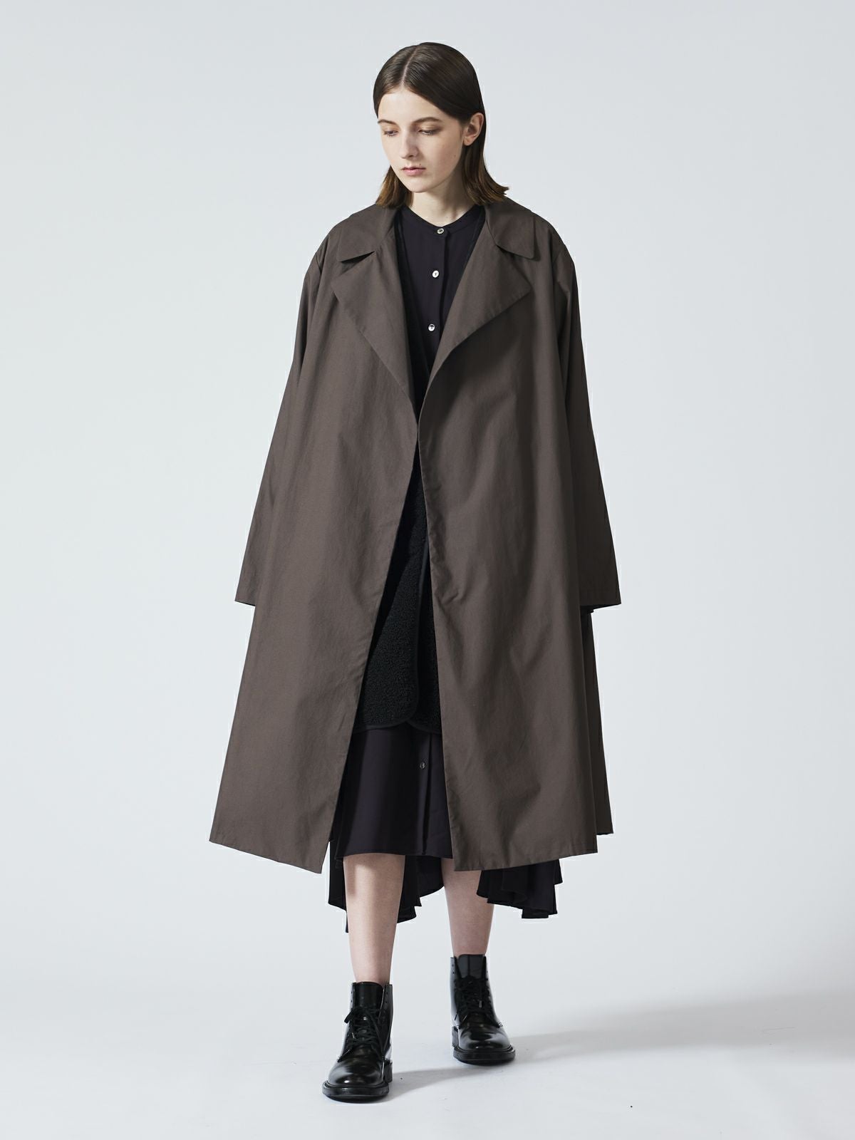 mizuiro ind T/Rスタンドカラーフレアワンピース｜ MARcourt ONLINE