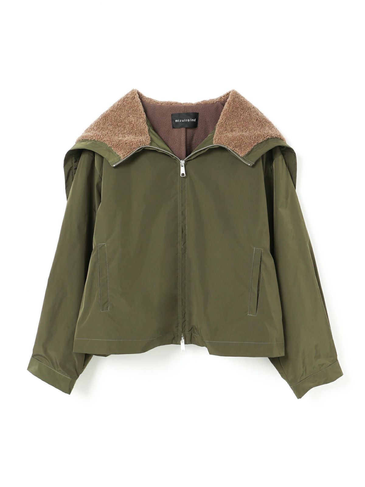 mizuiroind カーキ色 フード付きジャケット（ブルゾン） mizuiro ind バックボアフードジャケット｜ MARcourt ONLINE STORE