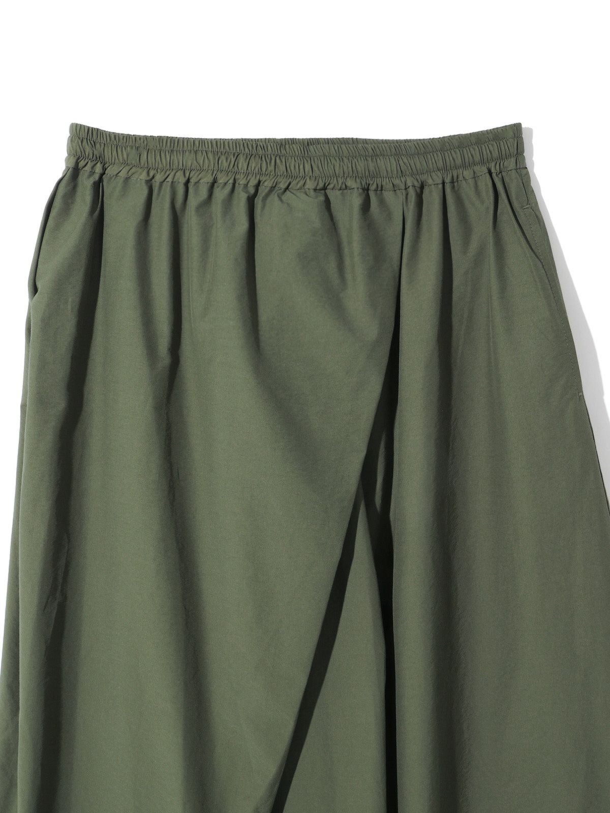 MIDIUMISOLID for Ladies ナイロンドレープアシンメトリースカート