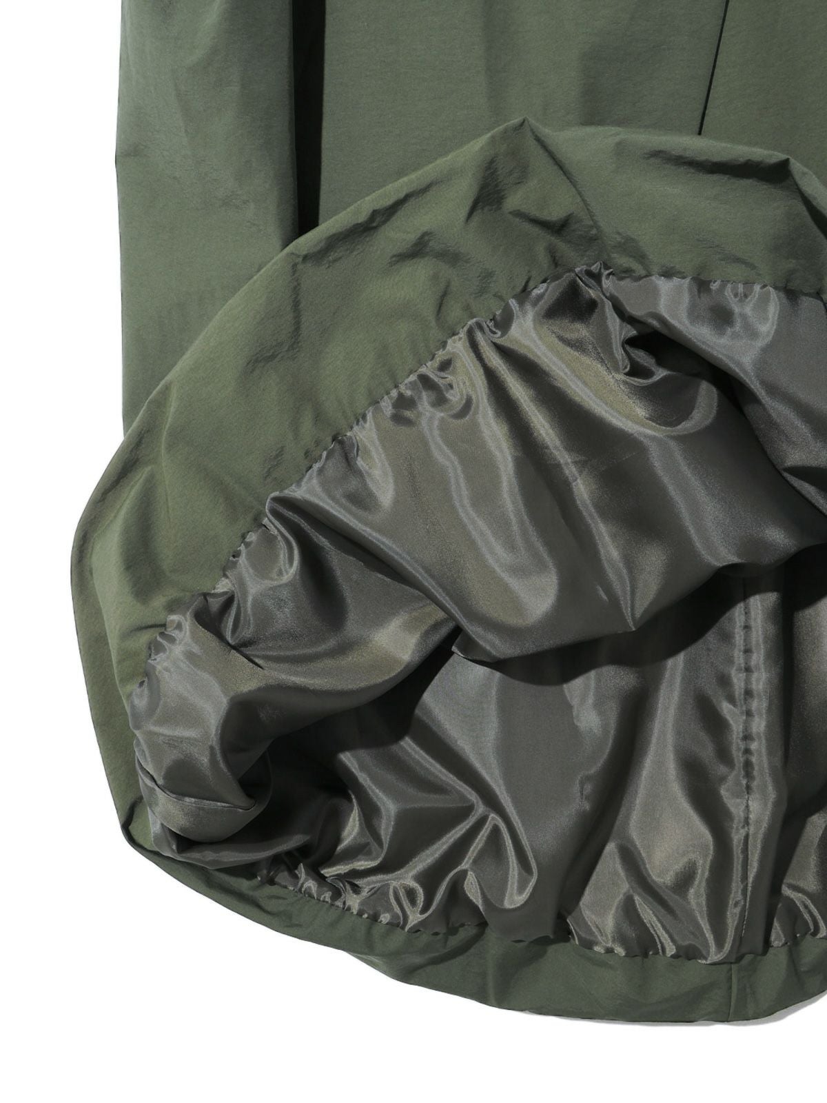 MIDIUMISOLID for Ladies ナイロンドレープアシンメトリースカート