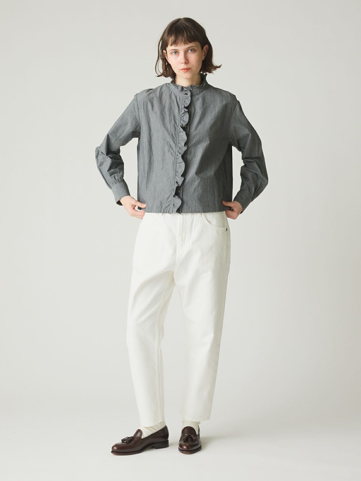 MidiUmi フリルショートシャツ｜ MARcourt ONLINE STORE - マーコート