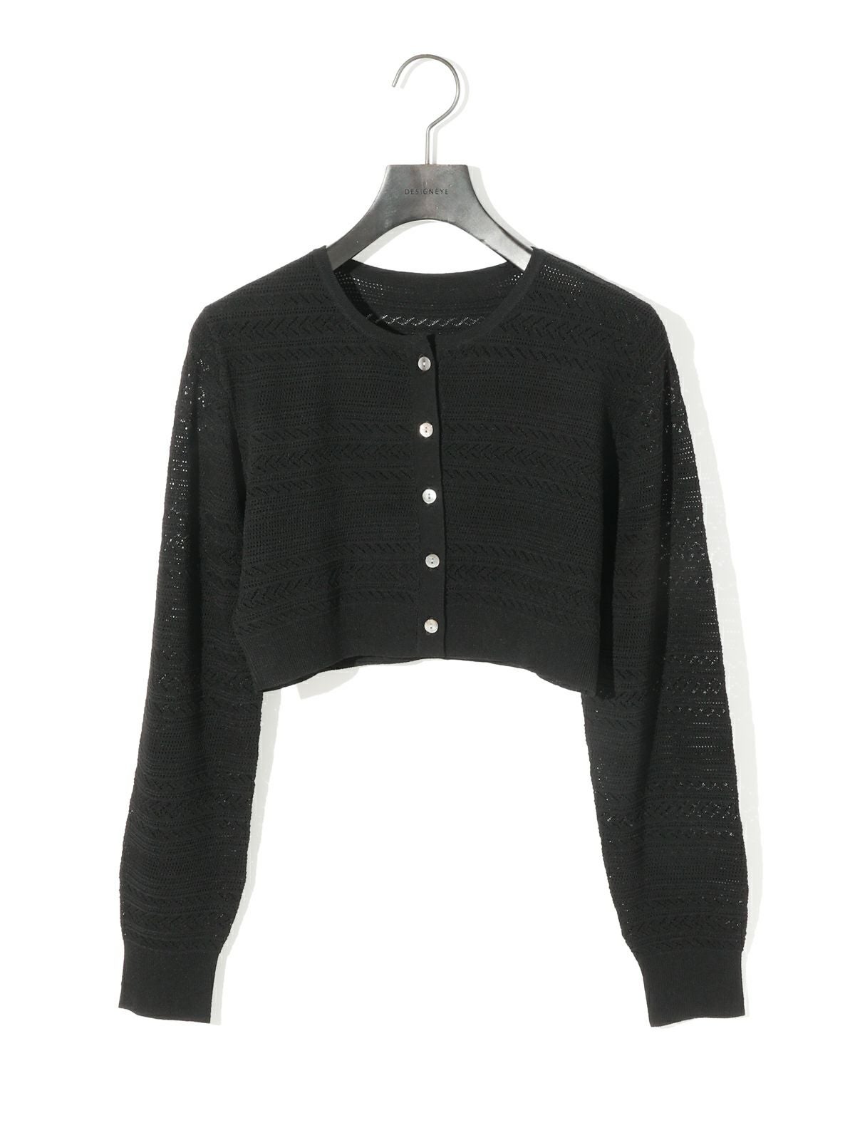 MIDIUMISOLID for Ladies レース編みショートカーディガン[A