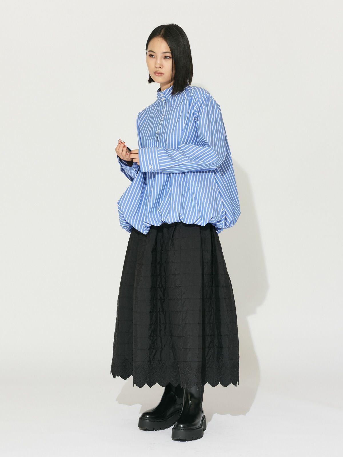 MIDIUMISOLID for Ladies 刺繍キルティングスカート[A]｜ MARcourt