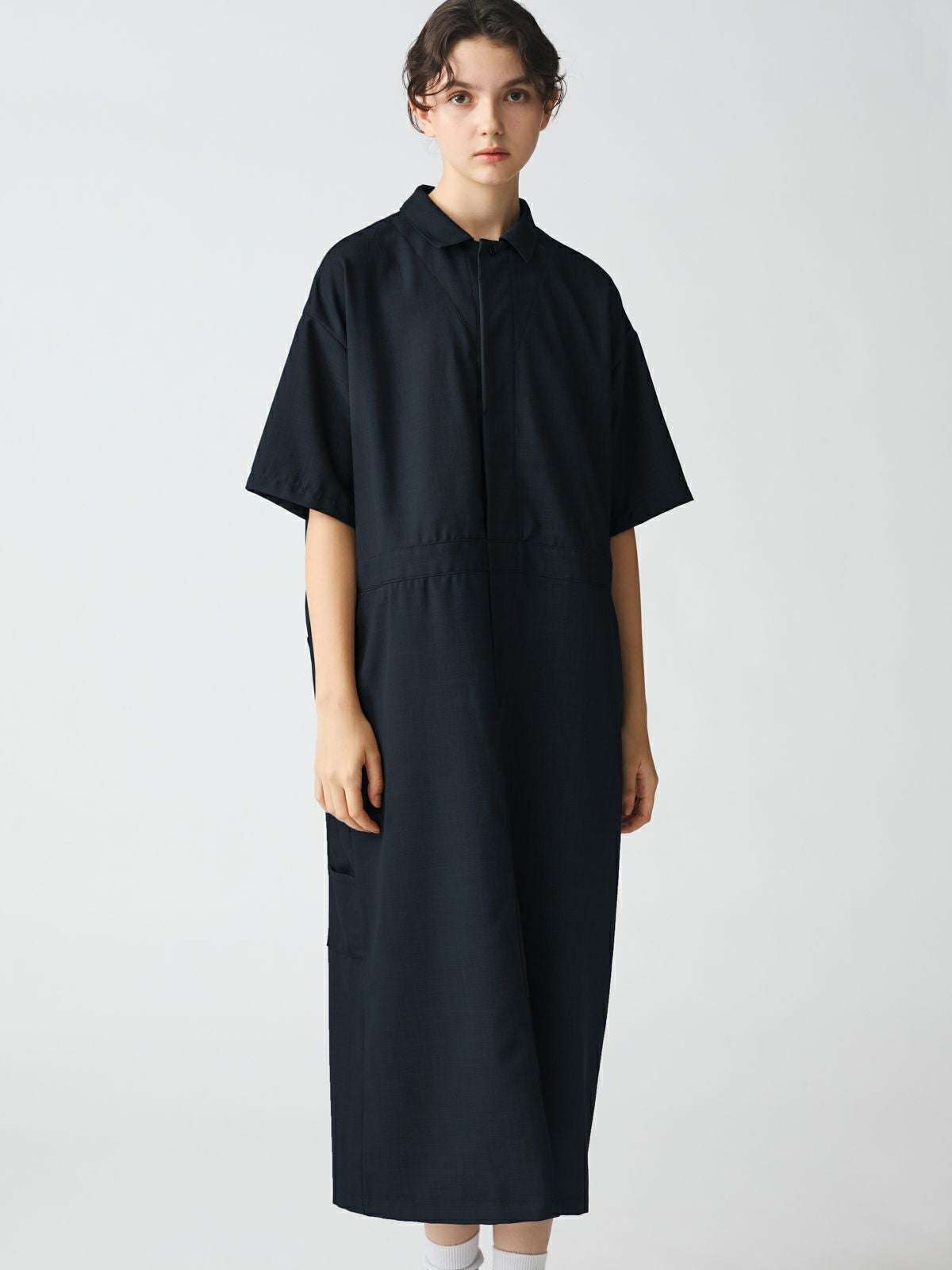 mizuiro ind ペインターライクワンピース　ブラック mizuiro ind ペインターライクワンピース｜ MARcourt ONLINE STORE