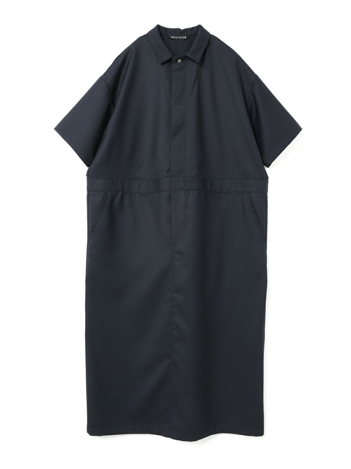 タグ付き【極美品】25SS✨mizuiroind ペインターワンピース　ネイビー mizuiro ind ペインターライクワンピース｜ MARcourt ONLINE STORE